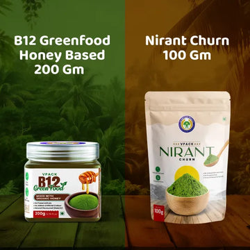 Honeybased B12 Greenfood & Nirant Churn combo